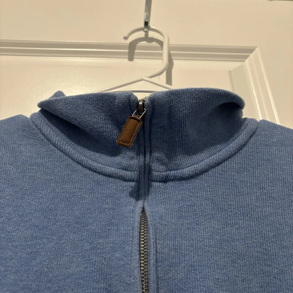 Polo Ralph Lauren Vintage Men's 1/4 Zip Sweater Size XL Knit Pullover Blue‎